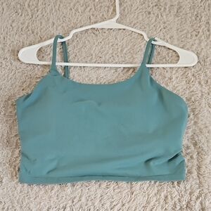 Teal Women's Top L crop top built in bra